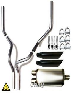 Dual pipes conversion exhaust kit fits 1993 2001 Ford f-150 trucks 2.5 pipes