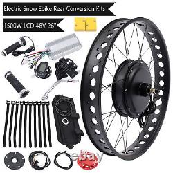 E-Bike Fat Tire Bicycle Rear Wheel Hub Motor Conversion Kit Fit 26 48V 1500W