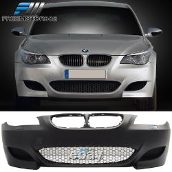 Fit 04-07 BMW E60 5 Series Pre-LCI M5 Style Front Bumper Conversion+Lip Spoiler