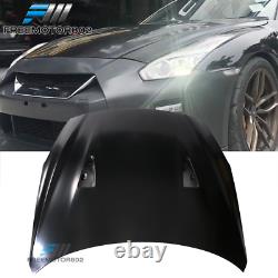 Fit 09-22 Nissan GTR R35 OE Hood + Front Bumper Cover Conversion + LED