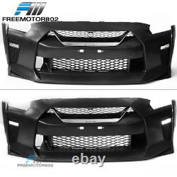 Fit 09-22 Nissan GTR R35 OE Hood + Front Bumper Cover Conversion + LED