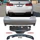 Fit 12-18 F30 320i M Performance Rear Bumper Conversion+diffuser Single Outlet