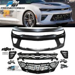 Fit 16-18 Chevy Camaro SS 50th Anniversary Front Bumper Conversion withDRL Grille