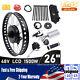 Fit 26 48v 1500w E-bike Fat Tire Bicycle Rear Wheel Hub Motor Conversion Kit
