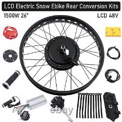 Fit 26 48V 1500W E-Bike Fat Tire Bicycle Rear Wheel Hub Motor Conversion Kit