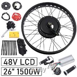 Fit 26 48V 1500W E-Bike Fat Tire Bicycle Rear Wheel Hub Motor Conversion Kit
