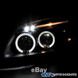 Fit 96-98 Civic Black Halo LED Projector Headlights+H1 6000K HID Conversion Kit