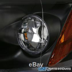 Fit 99-00 Civic Black Halo LED Projector Headlights+H1 6000K HID Conversion Kit