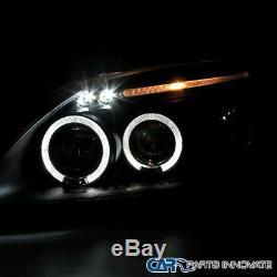 Fit 99-00 Civic Black Halo LED Projector Headlights+H1 6000K HID Conversion Kit