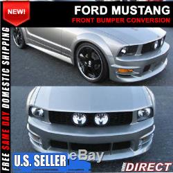 Fit For 05-09 Mustang V6 Racer Style Front Bumper Cover Conversion Kit PP