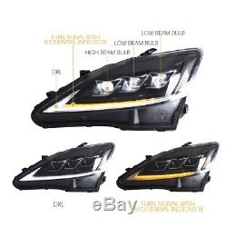 Fit For 2006-2013 Lexus IS250 IS350 IS F LED DRL Projector Head Lights Rear Lamp