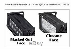 Fit Honda Grom Double Led Headlight Conversion Kit 2014-2016 Chrome Glow ==