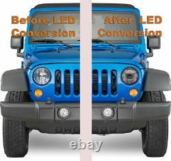 Fit Jeep Wrangler 2007-2017 Jk Headlights Head Lights Lamps Conversion Set