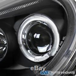 Fit VW 98-05 Beetle Black Halo Projector Headlights+H1 6000K HID Conversion Kit