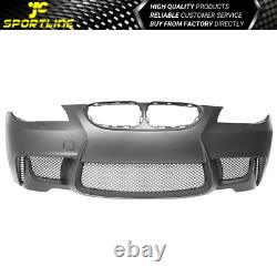 Fits 04-10 BMW E60 5-Series 1M Style Front Bumper Conversion Cover with Fog Lights