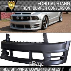 Fits 05-09 Ford Mustang V6 Racer Style Front Bumper Cover Conversion Kit