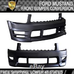 Fits 05-09 Ford Mustang V6 Racer Style Front Bumper Cover Conversion Kit