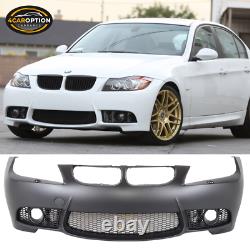 Fits 06-08 BMW E90 E91 3 Series 4Dr M3 Style Front Bumper Conversion Fog Cover