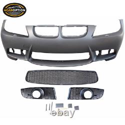 Fits 06-08 BMW E90 E91 3 Series 4Dr M3 Style Front Bumper Conversion Fog Cover