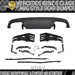 Fits 07-13 Benz W221 S-Class AMG Style Rear Bumper Cover Unpainted With PDC