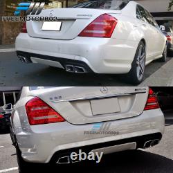 Fits 07-13 Benz W221 S-Class Rear Bumper Conversion Diffuser With PDC