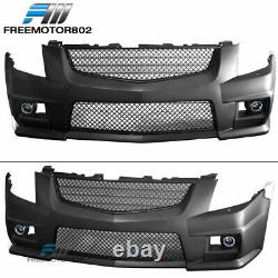 Fits 08-13 Cadillac CTS Front Bumper Conversion V Style with Grille Fog Light