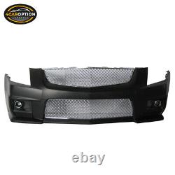 Fits 08-13 Cadillac CTS V Style Front Bumper Conversion Grille Foglight PP