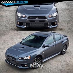 Fits 08-15 Mitsubishi Lancer EVO Style Front Bumper Conversion Kit With Fog Lights