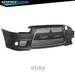 Fits 08-15 Mitsubishi Lancer EVO Style Front Bumper Conversion Kit With Fog Lights