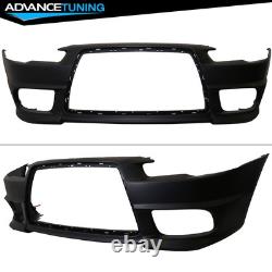 Fits 08-15 Mitsubishi Lancer EVO Style Front Bumper Conversion Kit With Fog Lights