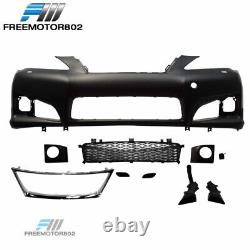 Fits 09-10 IS250 350 ISF Style Front Bumper Conversion No PDC Bodykit+Fog Light