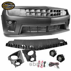 Fits 10-13 Chevy Camaro ZL1 Conversion Front Bumper Cover Fog light Grille Kit