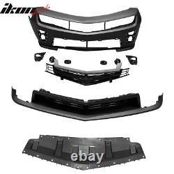 Fits 10-15 Chevy Camaro ZL1 Style Front Bumper Conversion Kit With Lip + Foglights Fits 10-15 Chevy Camaro ZL1 Style Front Bumper Conversion Kit With Lip + Foglights