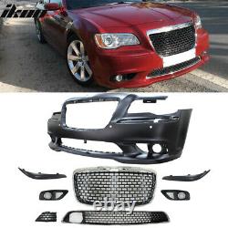 Fits 11-14 Chrysler 300 Front Bumper Cover Conversion With Grille -PP