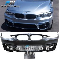 Fits 12-18 BMW F30 3 Series M3 Style Front Bumper Conversion+Lip+ Fog Cover