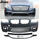 Fits 14-16 Bmw F10 Lci M5 Style Front Bumper Conversion Kits With Foglight Cover