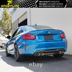 Fits 14-21 BMW F22 F23 M2 Style Rear Bumper Conversion Diffuser Twin Outlet