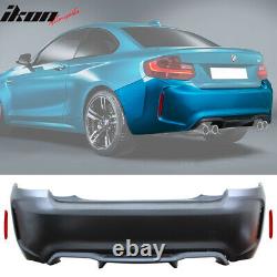 Fits 14-21 BMW F22 F23 M2 Style Twin Outlet Rear Bumper Cover Diffuser