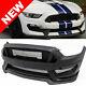 Fits 15-17 Ford Mustang Gt350 Style Front Bumper Retrofit Conversion Kit+louvers
