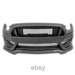 Fits 15-17 Ford Mustang GT350 Style Front Bumper Retrofit Conversion Kit+Louvers