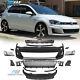 Fits 15-17 Golf 7 Mk7 Gti Type Front Bumper Conversion + Mesh Grille