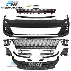 Fits 15-17 Golf 7 MK7 GTI Type Front Bumper Conversion + Mesh Grille