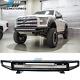 Fits 15-18 Ford F-150 Off-road Front Bumper Black Steel With 38 Led Light Bar