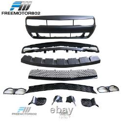 Fits 15-19 Dodge Challenger Front Bumper Conversion with Grille SRT Style