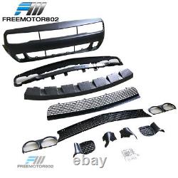 Fits 15-19 Dodge Challenger Front Bumper Conversion with Grille SRT Style