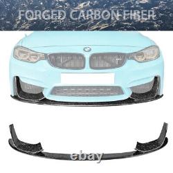 Fits 15-20 BMW M3 F80 M4 F82 F83 P Style Front Bumper Lip Forged Carbon Fiber