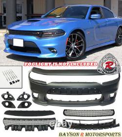 Fits 15-22 Dodge Charger SRT-8 Hellcat Style Front Bumper Cover Body Kit