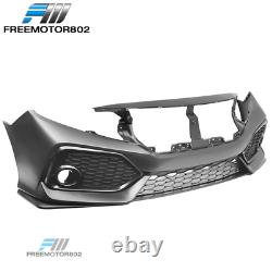 Fits 16-20 Honda Civic Si 2Dr 4Dr OE Style Front Bumper Conversion Cover Bodykit