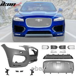 Fits 17-18 Jaguar F-Pace S Style Front Bumper Cover with Grille PP