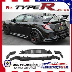 Fits 17-20 Honda Civic Hatchback Type-R Rear Bumper Lip Conversion Kit